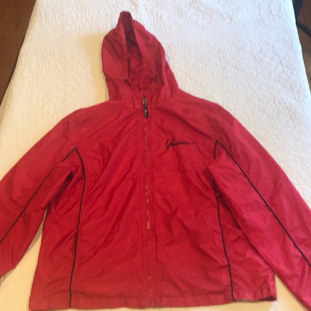 Red Hooded Yosemite Raincoat